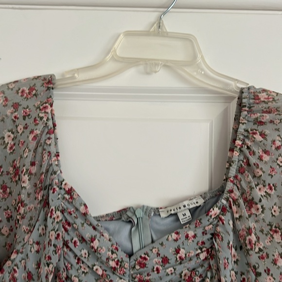 Floral Ruched Mini Dress - Picture 2 of 2